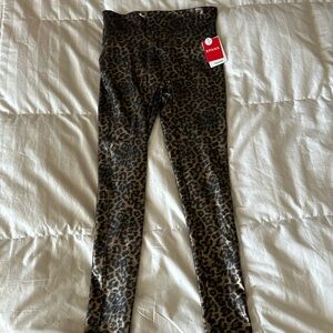 Spanx Leopard Print Leggings Size Medium